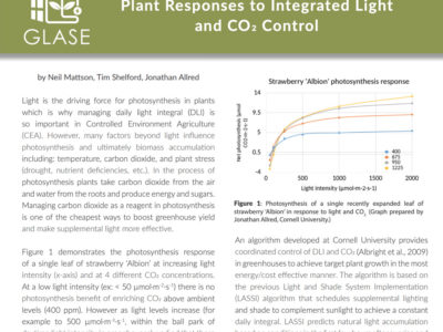 Plant Responses to Integrated Light and CO2 Control