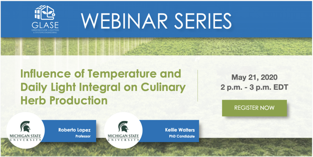 Influence of Temperature and Daily Light Integral on Culinary Herb Production