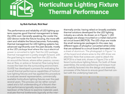 Horticulture Lighting Fixture Thermal Performance