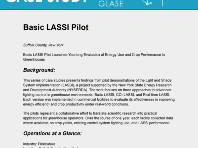 Basic LASSI Pilot Case Study